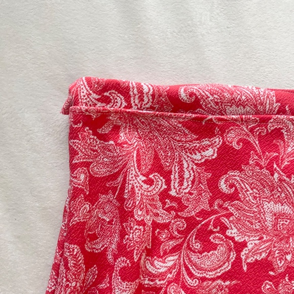 pink floral white wrap skirt bow tie - Picture 3 of 7